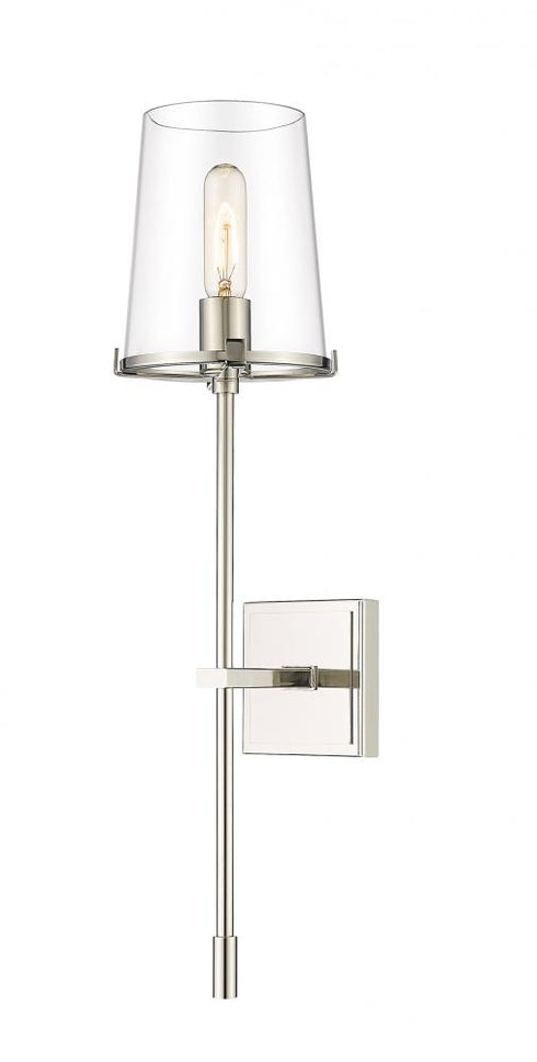 Z-Lite Callista 1 Light Wall Sconce in Matte Black Finish Model: 3032-1S-MB
