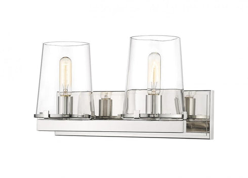 Z-Lite Callista 2 Light Vanity in Matte Black Finish Model: 3032-2V-MB