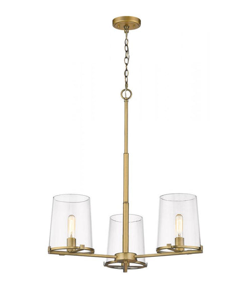 Z-Lite Callista 3 Light Chandelier in Matte Black Finish Model: 3032-3MB