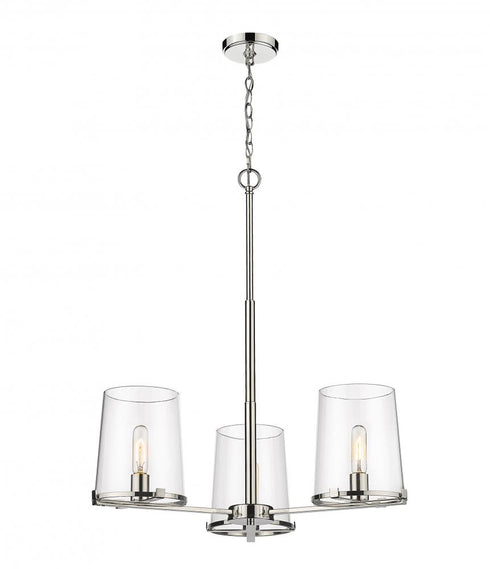 Z-Lite Callista 3 Light Chandelier in Matte Black Finish Model: 3032-3MB