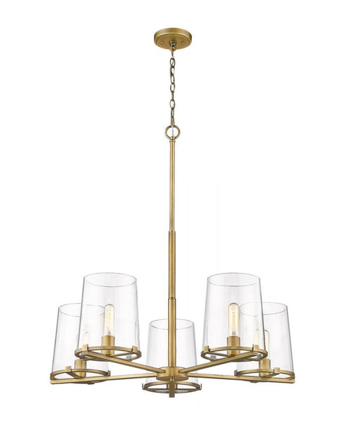 Z-Lite Callista 5 Light Chandelier in Matte Black Finish Model: 3032-5MB