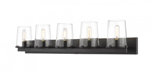Z-Lite Callista 5 Light Vanity in Matte Black Finish Model: 3032-5V-MB