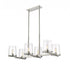 Z-Lite Callista 6 Light Linear Chandelier in Matte Black Finish Model: 3032-6L-MB