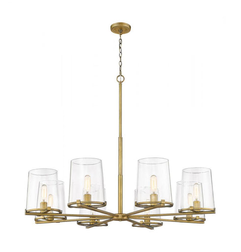 Z-Lite Callista 8 Light Chandelier in Matte Black Finish Model: 3032-8MB