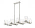 Z-Lite Callista 8 Light Linear Chandelier in Matte Black Finish Model: 3032-8L-MB