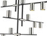 Z-Lite Calumet 12 Light Chandelier in Matte Black + Polished Nickel Finish Model: 814-12MB-PN