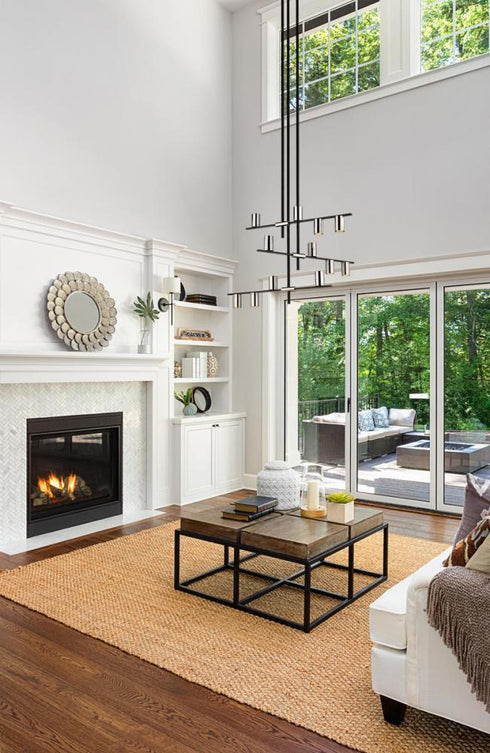 Z-Lite Calumet 12 Light Chandelier in Matte Black + Polished Nickel Finish Model: 814-12MB-PN