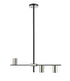 Z-Lite Calumet 3 Light Linear Chandelier in Matte Black + Olde Brass Finish Model: 814-3L-MB-OBR