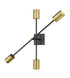 Z-Lite Calumet 4 Light Wall Sconce in Matte Black + Olde Brass Finish Model: 814-4S-MB-OBR