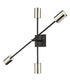 Z-Lite Calumet 4 Light Wall Sconce in Matte Black + Olde Brass Finish Model: 814-4S-MB-OBR