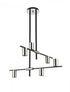 Z-Lite Calumet 6 Light Chandelier in Matte Black + Polished Nickel Finish Model: 814-6MB-PN