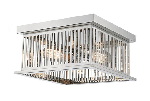 Z-Lite Camellia 2 Light Flush Mount in Brushed Nickel Finish Model: 333F2BN