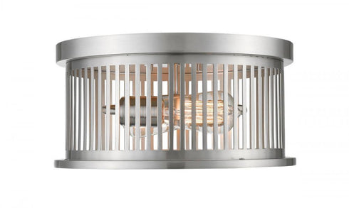 Z-Lite Camellia 2 Light Flush Mount in Brushed Nickel Finish Model: 334F2BN