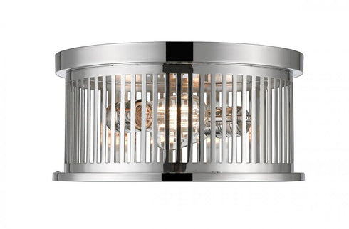 Z-Lite Camellia 2 Light Flush Mount in Brushed Nickel Finish Model: 334F2BN