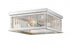 Z-Lite Camellia 3 Light Flush Mount in Brushed Nickel Finish Model: 333F3BN