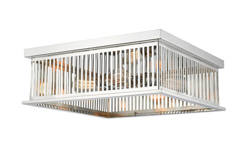 Z-Lite Camellia 4 Light Flush Mount in Brushed Nickel Finish Model: 333F4BN