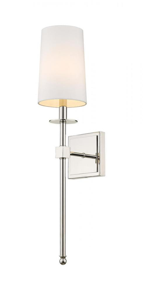Z-Lite Camila 1 Light Wall Sconce in Brushed Nickel Finish Model: 811-1S-BN