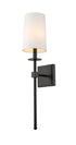 Z-Lite Camila 1 Light Wall Sconce in Brushed Nickel Finish Model: 811-1S-BN