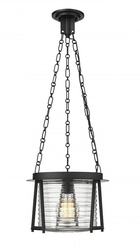 Z-Lite Cape Harbor 1 Light Pendant in Brushed Nickel Finish Model: 7503P13-BN