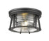 Z-Lite Cape Harbor 2 Light Flush Mount in Brushed Nickel Finish Model: 491F2-BN