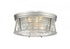 Z-Lite Cape Harbor 3 Light Flush Mount in Brushed Nickel Finish Model: 491F3-BN