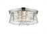 Z-Lite Cape Harbor 3 Light Flush Mount in Brushed Nickel Finish Model: 491F3-BN