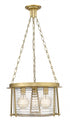 Z-Lite Cape Harbor 3 Light Pendant in Brushed Nickel Finish Model: 7503P18-BN