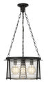 Z-Lite Cape Harbor 3 Light Pendant in Brushed Nickel Finish Model: 7503P18-BN