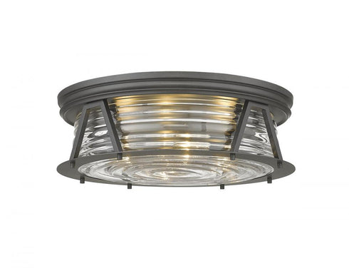 Z-Lite Cape Harbor 4 Light Flush Mount in Bronze Finish Model: 491F4-BRZ