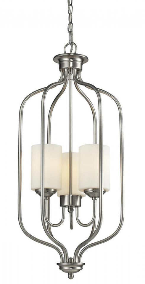Z-Lite Cardinal 3 Light Chandelier in Brushed Nickel Finish Model: 434-31-BN