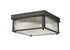 Z-Lite Carnaby 2 Light Flush Mount in Matte Black Finish Model: 7504FS13-MB
