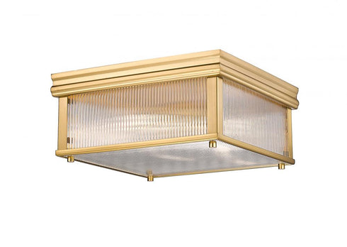 Z-Lite Carnaby 2 Light Flush Mount in Matte Black Finish Model: 7504FS13-MB