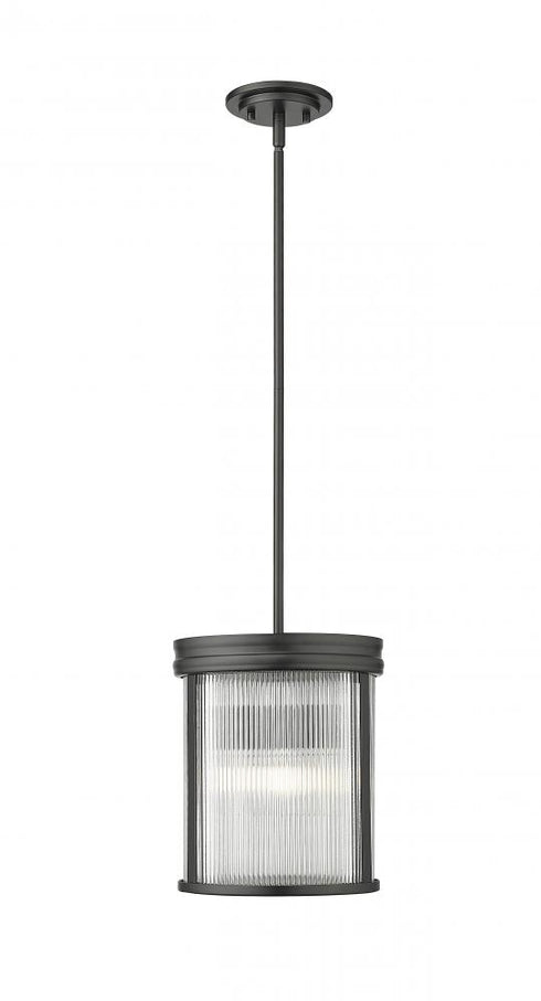Z-Lite Carnaby 3 Light Pendant in Matte Black Finish Model: 7504P10-MB