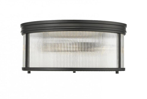 Z-Lite Carnaby 4 Light Flush Mount in Matte Black Finish Model: 7504FR18-MB