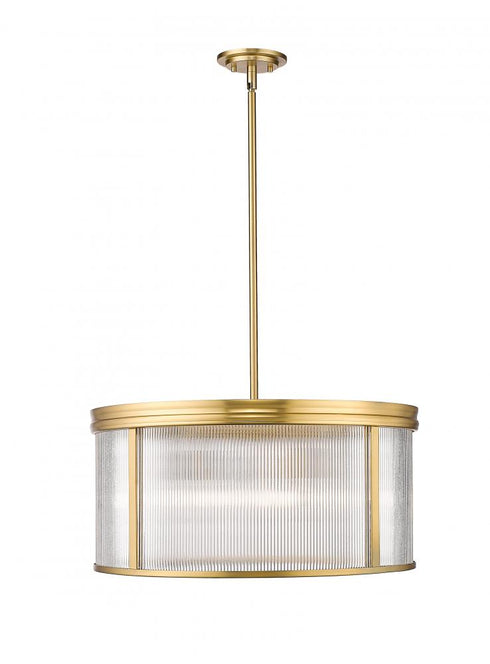Z-Lite Carnaby 6 Light Chandelier in Matte Black Finish Model: 7504P24-MB