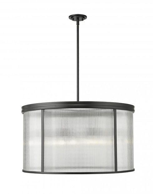 Z-Lite Carnaby 9 Light Chandelier in Matte Black Finish Model: 7504P32-MB