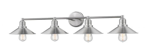 Z-Lite Casa 4 Light Vanity in Brushed Nickel Finish Model: 613-4V-BN