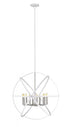 Z-Lite Cavallo 10 Light Chandelier in Hammered Black + Chrome Finish Model: 463-36HBK-CH
