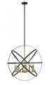 Z-Lite Cavallo 8 Light Chandelier in Hammered Bronze + Olde Brass Finish Model: 463-30HBRZ-OBR