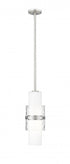 Z-Lite Cayden 1 Light Pendant in Brushed Nickel Finish Model: 1946P-ROD-BN