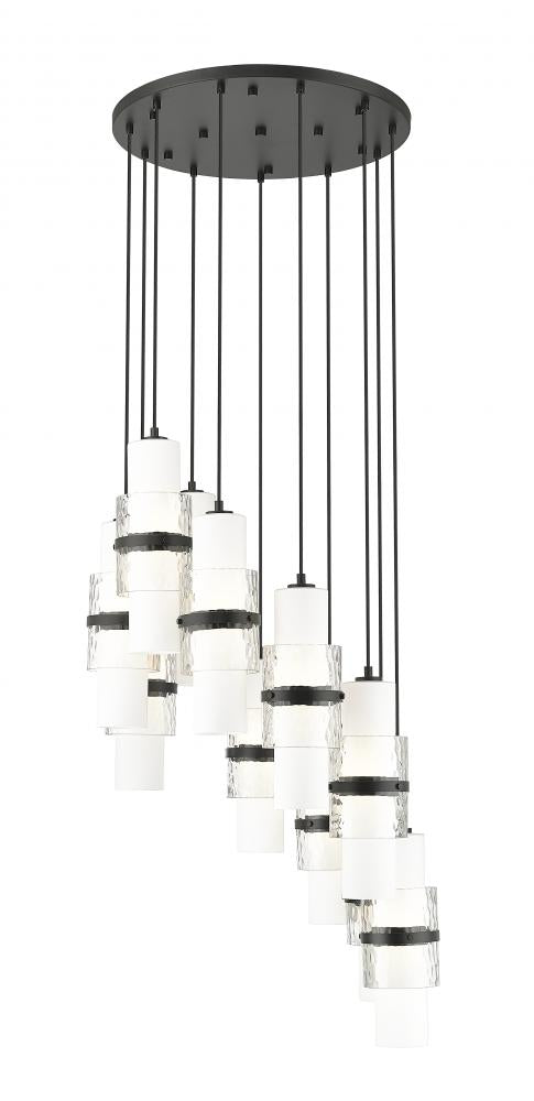 Z-Lite Cayden 11 Light Chandelier in Brushed Nickel Finish Model: 1946P-11R-BN