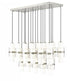 Z-Lite Cayden 17 Light Linear Chandelier in Brushed Nickel Finish Model: 1946P-17L-BN