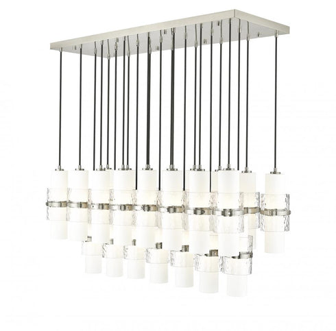 Z-Lite Cayden 23 Light Linear Chandelier in Brushed Nickel Finish Model: 1946P-23L-BN