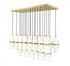 Z-Lite Cayden 23 Light Linear Chandelier in Brushed Nickel Finish Model: 1946P-23L-BN