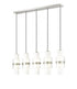 Z-Lite Cayden 5 Light Linear Chandelier in Brushed Nickel Finish Model: 1946P-5L-BN