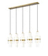 Z-Lite Cayden 5 Light Linear Chandelier in Brushed Nickel Finish Model: 1946P-5L-BN
