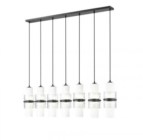Z-Lite Cayden 7 Light Linear Chandelier in Brushed Nickel Finish Model: 1946P-7L-BN