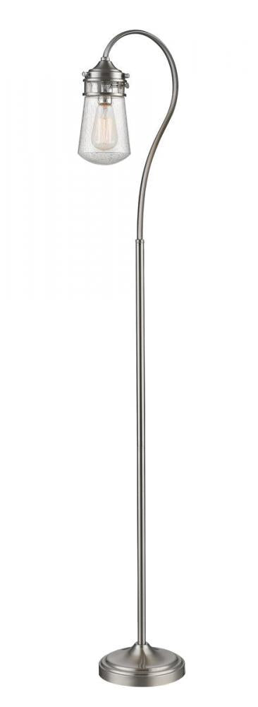 Z-Lite Celeste 1 Light Floor Lamp in Brushed Nickel Finish Model: FL120-BN