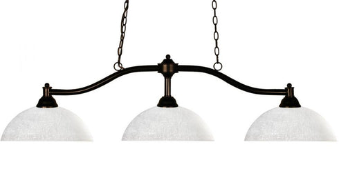 Z-Lite Chance 3 Light Billiard in Bronze Finish Model: 147BRZ-DMO14