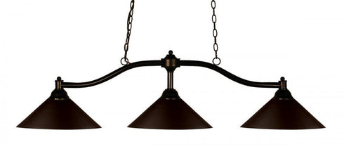 Z-Lite Chance 3 Light Billiard in Bronze Finish Model: 147BRZ-MBRZ